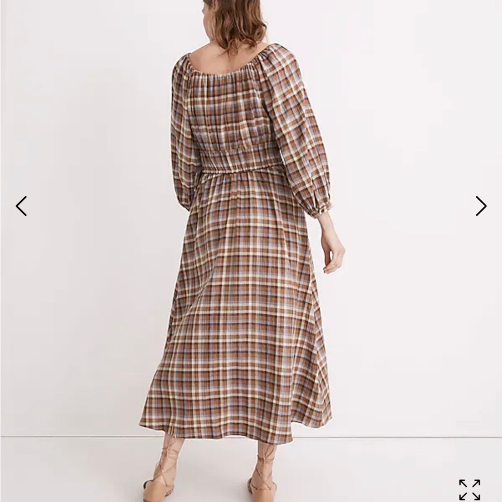 Madewell Sofia gauze dress in color forage